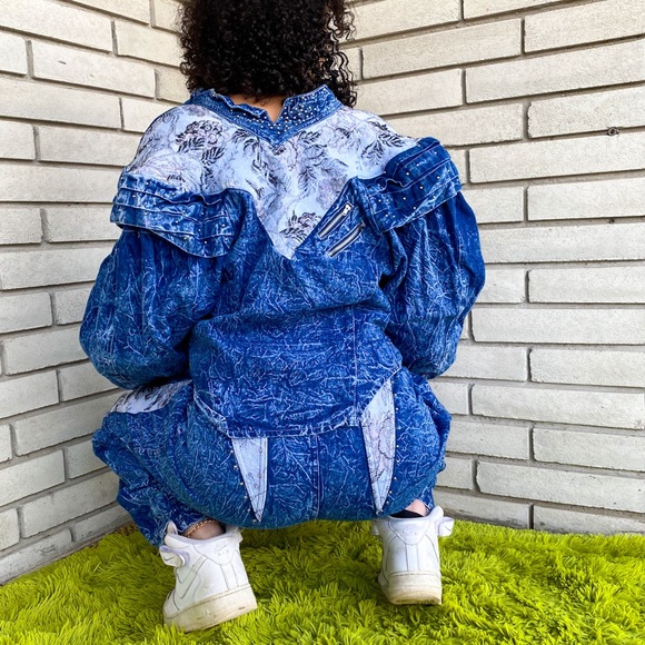 Three Piece Vintage Jean Suit - Picture 5 of 8